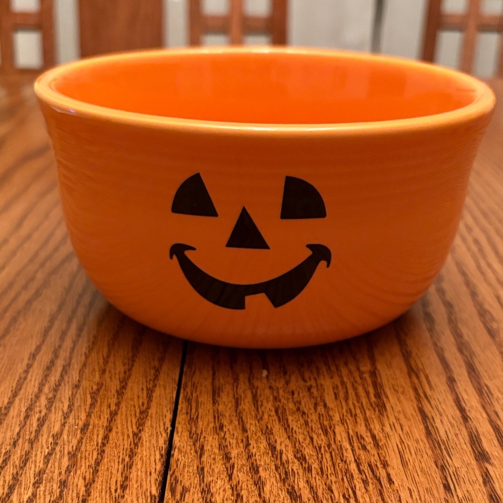 Orange Jack-O'-Lantern Bowl